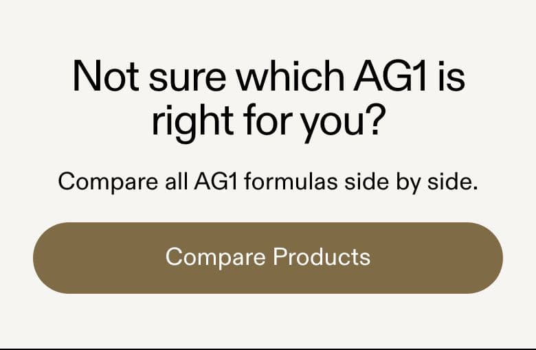 Comparison Table section from AG1 Official, a supplements & wellness Shopify store — mobile screenshot