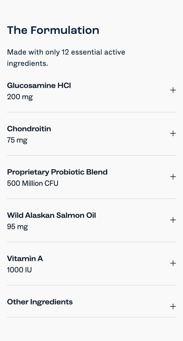 Ingredients / How-to-Use section from Dog Is Human, a pet Shopify store — mobile screenshot