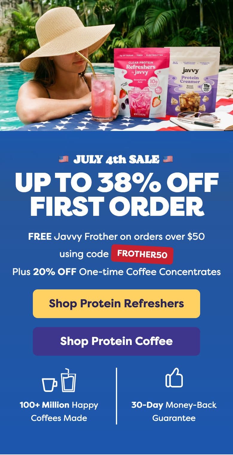 Hero section from Javvy Coffee, a food & beverage Shopify store — mobile screenshot