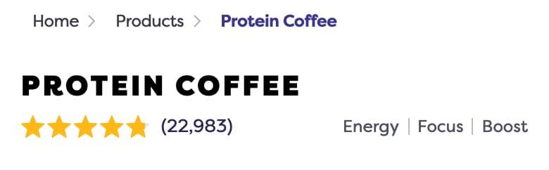 Breadcrumbs section from Javvy Coffee, a food & beverage Shopify store — mobile screenshot